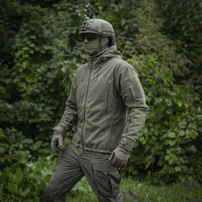 Windblock DIVISION Gen.II Fleecejacke mit Kapuze GRÜN M-TAC 20413062 22