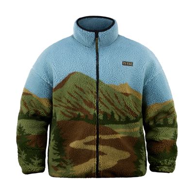 Sweatshirt mit Reißverschluss aus SHERPA-Fleece mit Karpaten-Motiv M-TAC 20564001 2