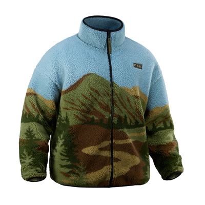 Sweatshirt mit Reißverschluss aus SHERPA-Fleece mit Karpaten-Motiv M-TAC 20564001 8