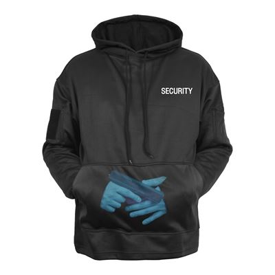 Pullover SECURITY mit Kapuze SCHWARZ