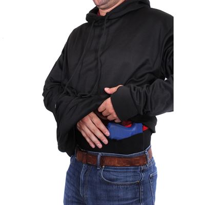 Pullover CONCEALED CARRY mit Kapuze SCHWARZ