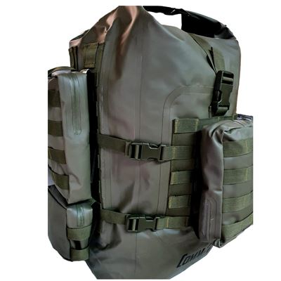 Rucksack ARMY-X-TREME 70l wasserdicht mit Taschen OLIV