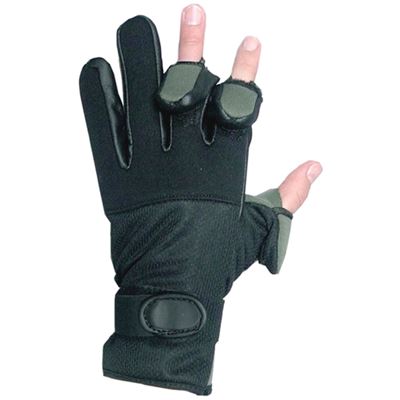 Handschuhe taktisch NEOPREN Winter SCHWARZ