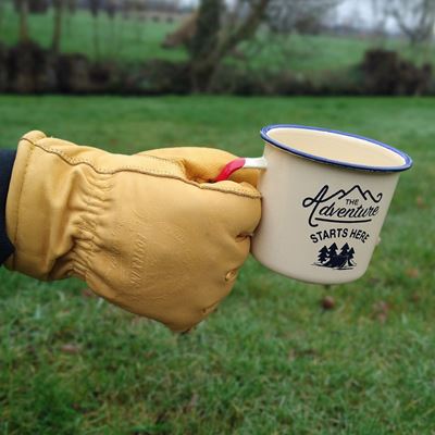Handschuhe winter OUTDOOR Leder GELB