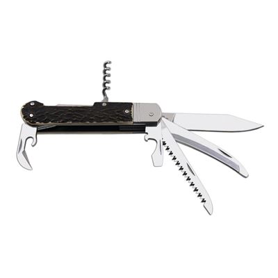 Klappmesser 6 KP mit Geweihimitat EDELSTAHL mit Klingenarretierungen Plastikgriff MIKOV 232-XH-6 KP 2