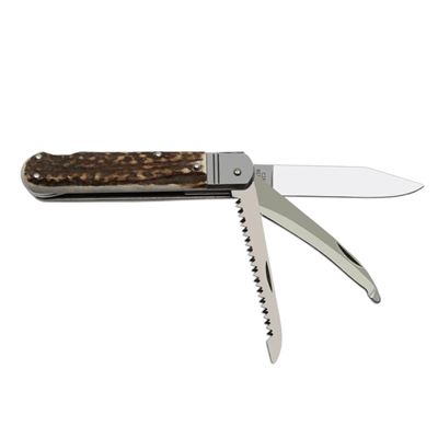 Jagdmesser FIXIR mit Klingenarretierungen Griff aus HIRSCHGEWEIH