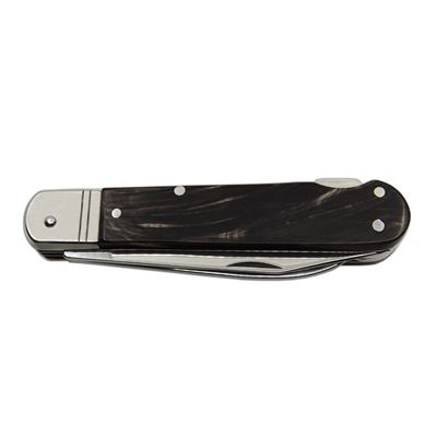 Klappmesser EDELSTAHL 4V/KP mit Klingenarretierungen Griff aus BÜFFELHORNOVINA