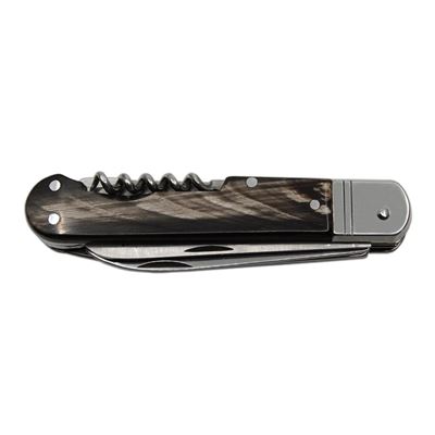 Klappmesser EDELSTAHL 4V/KP mit Klingenarretierungen Griff aus BÜFFELHORNOVINA