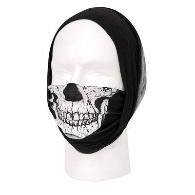 Tuch HEADGEAR multifunktionsfähig mit Totenkopf SCHWARZ