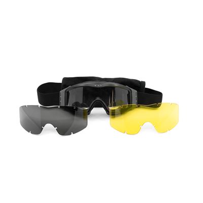 Taktische Brille AČR 2008 PROFILE™ Series 3-Glas-Set SCHWARZ NEUWERTIG