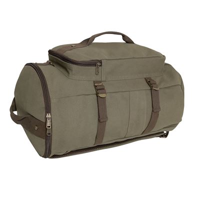 Tasche/Rucksack/vak CONVERTIBLE 19" Leine GRÜN/BRAUN