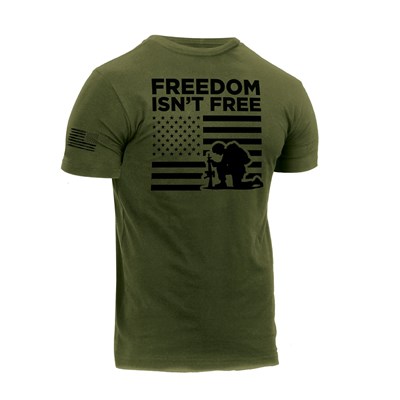 Tshirt FREEDOM ISN´T FREE Kurzarm GRÜN