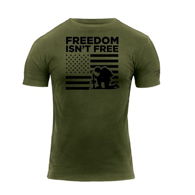 Tshirt FREEDOM ISN´T FREE Kurzarm GRÜN