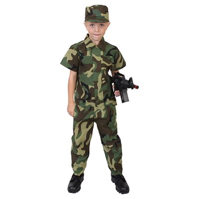 Kinderkostüm Soldat Set WOODLAND