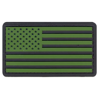 Patch Flagge USA Plastik SCHWARZ/GRÜN