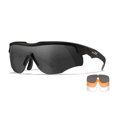Taktische Sonnenbrille WX ROGUE COMM Set 3 Gläser SCHWARZER Rahmen