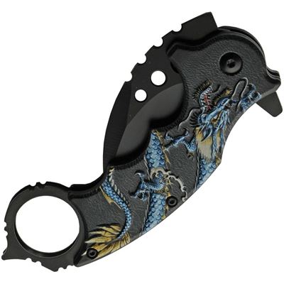 Klappmesser DRAGON Karambit BLAU