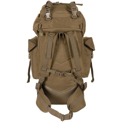 Kampfrucksack MOLLE 65 l gepolstert + ALU-Verstärkung COYOTE