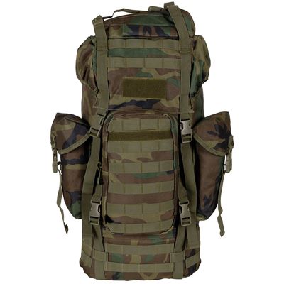 Kampfrucksack MOLLE 65 l gepolstert + ALU-Verstärkung WOODLAND MFH 30250T 2