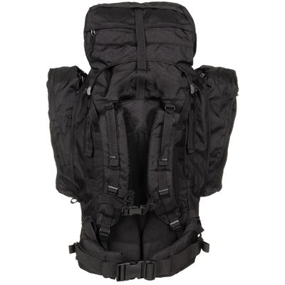 Rucksack ALPIN 110L 2 abnehmbare Seitentaschen SCHWARZ