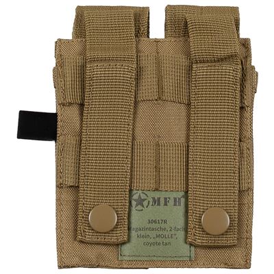 Double Pistol Mag Pouch MOLLE COYOTE BROWN