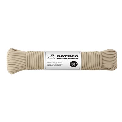 Schnur PARACORD Polyester 550LB 15 m 4mm TAN