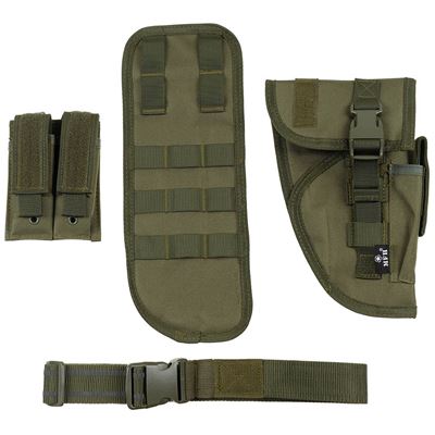 Tiefziehholster und Mag Pouches Tactical rechts OLIV