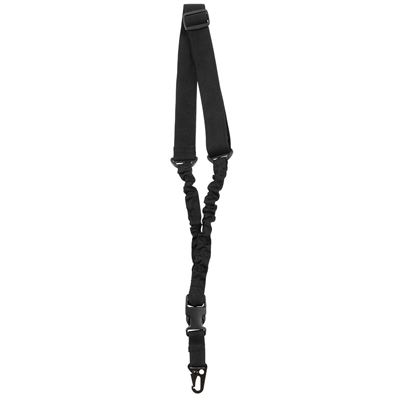 Taktischer SIngle Sling BUNGEE mit Karabinerhacken SCHWARZ