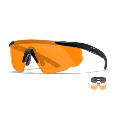 Taktische Sonnenbrille SABRE ADVANCED Set 3 Glaser SCHWARZER Rahmen