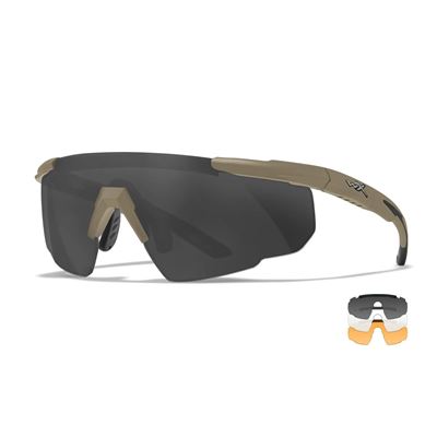 Taktische Sonnenbrille SABRE ADVANCED Set 3 Gläsern TAN Rahmen