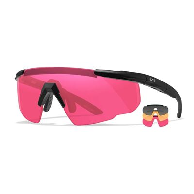Taktische Sonnenbrille SABRE ADVANCED Set II 3 Gläsern SCHWARZER Rahmen