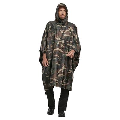 Poncho rip-stop mit Hülle WOODLAND