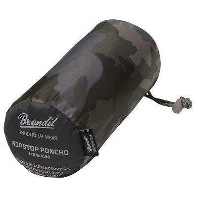 Poncho rip-stop mit Hülle DARK CAMO