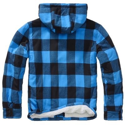 Flanell Lumber Jacket Hooded SCHWARZ/BLAU