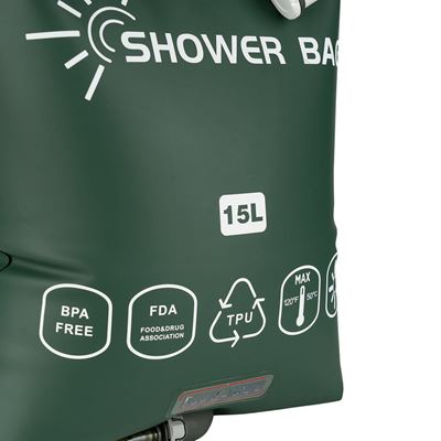 Solardusche PREMIUM 15 Liter mit Pumpe GRÜN