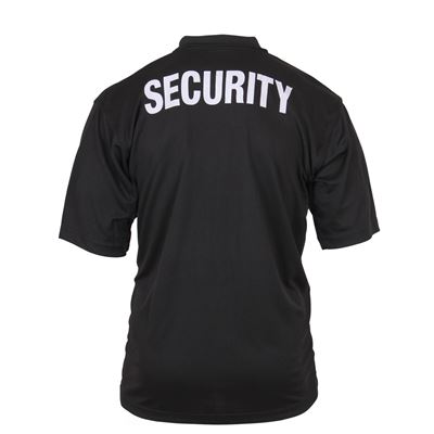 Tshirt mit Kragen SECURITY fast-dry SCHWARZ