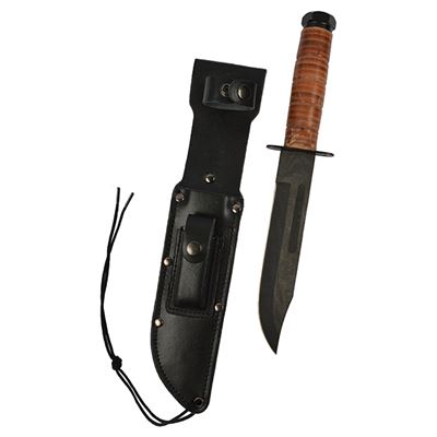 Messer mit Lederholster US MARINE CORPS COMBAT