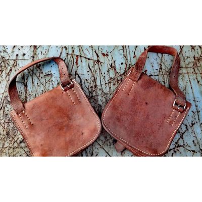Kleine RUMÄNISCHE LEDER Tasche gebraucht