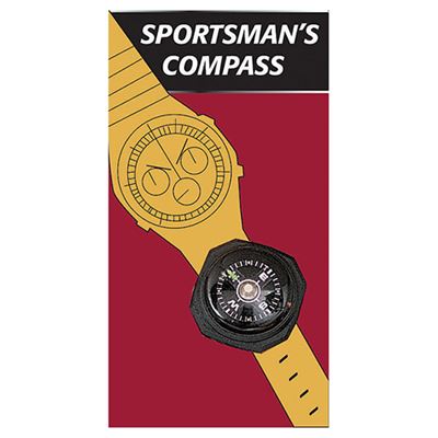 Kompass ROTHCO für Uhr oder Armband SCHWARZ