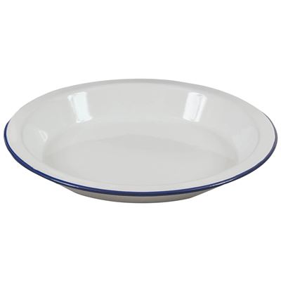 Teller tief Durchmesser 24 cm emailliert WEIß/BLAU  CP228-WE 2