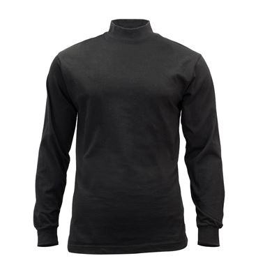 Kragenpullover MOCK SCHWARZ