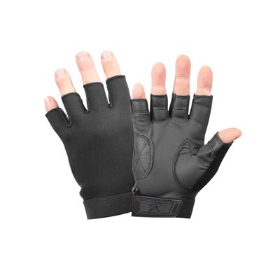 Handschuhe Neopren Fingerlos SCHWARZ