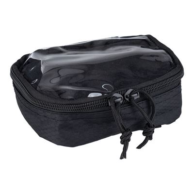 HEXAGON ORGANIZER-Tasche, transparent, klein, SCHWARZ