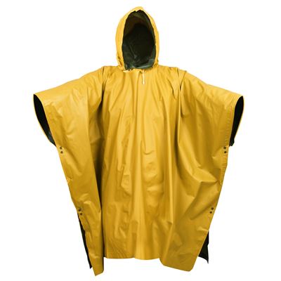 Poncho zweiseitig PVC SCHWARZ/GELB