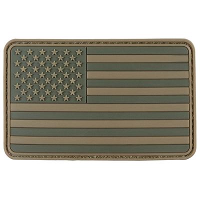 Patch Flagge USA Velcro Kunststoff OLIV