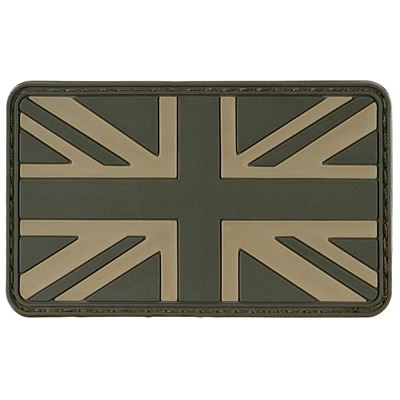 Patch Flagge Großbritannien Velcro Kunststoff OLIV