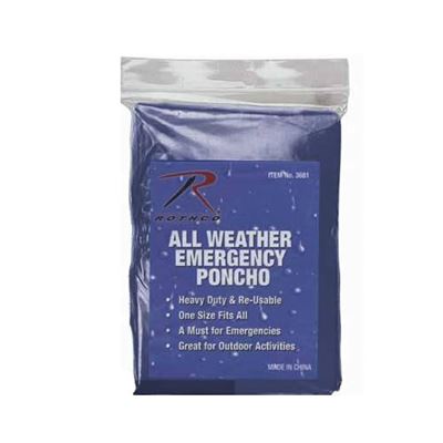 Emergency Poncho leicht BLAU