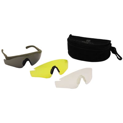 Taktische Brille REVISION Sawfly Z87 mit drei Gläsern COYOTE Rahmen gebraucht
