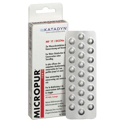 Tablety Katadyn zur Wasserdesinfektion MICROPUR FORTE MF 1T 50 Tabletten