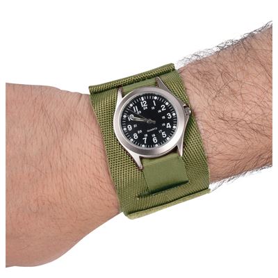 Armbanduhr Riemen Cover COMMANDO NYLON OLIV